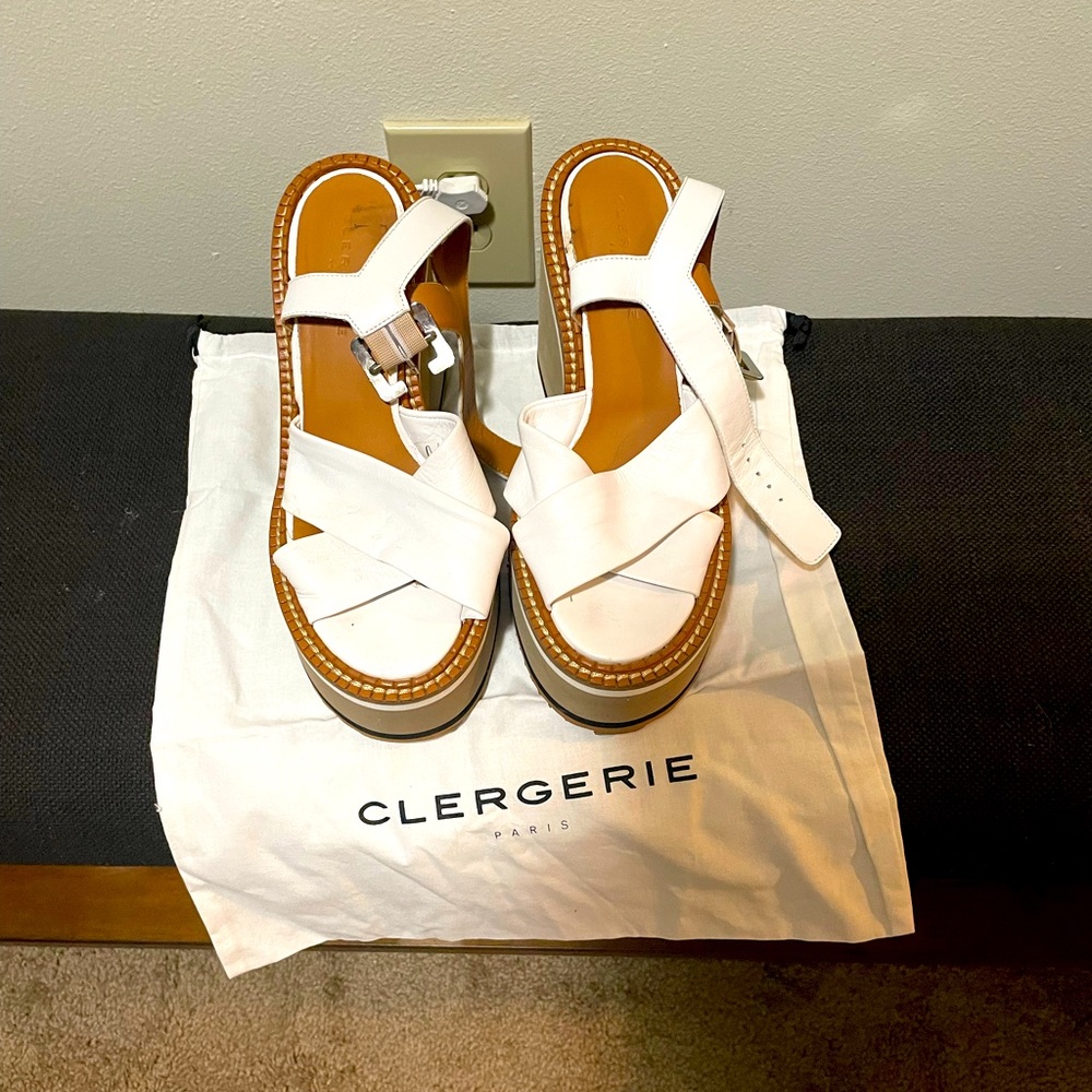 Size 7, Clergerie wedge sandals